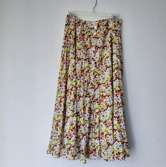 Paris Atelier & Other Stories Midi floral skirt size 4 - Picture 3 of 14